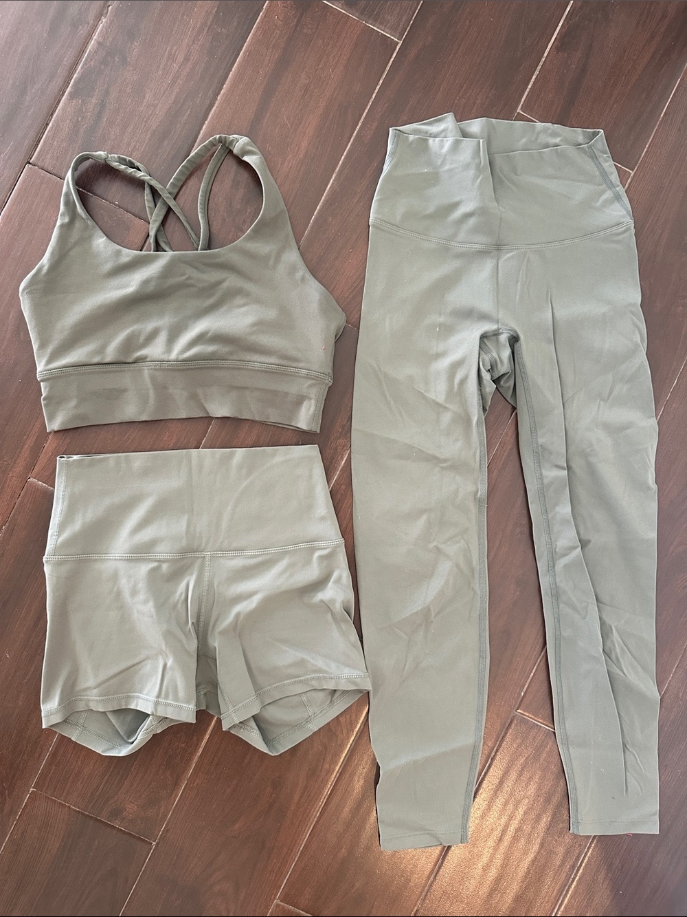 Amazon Women's Bike Shorts & Active Set in Sage Green